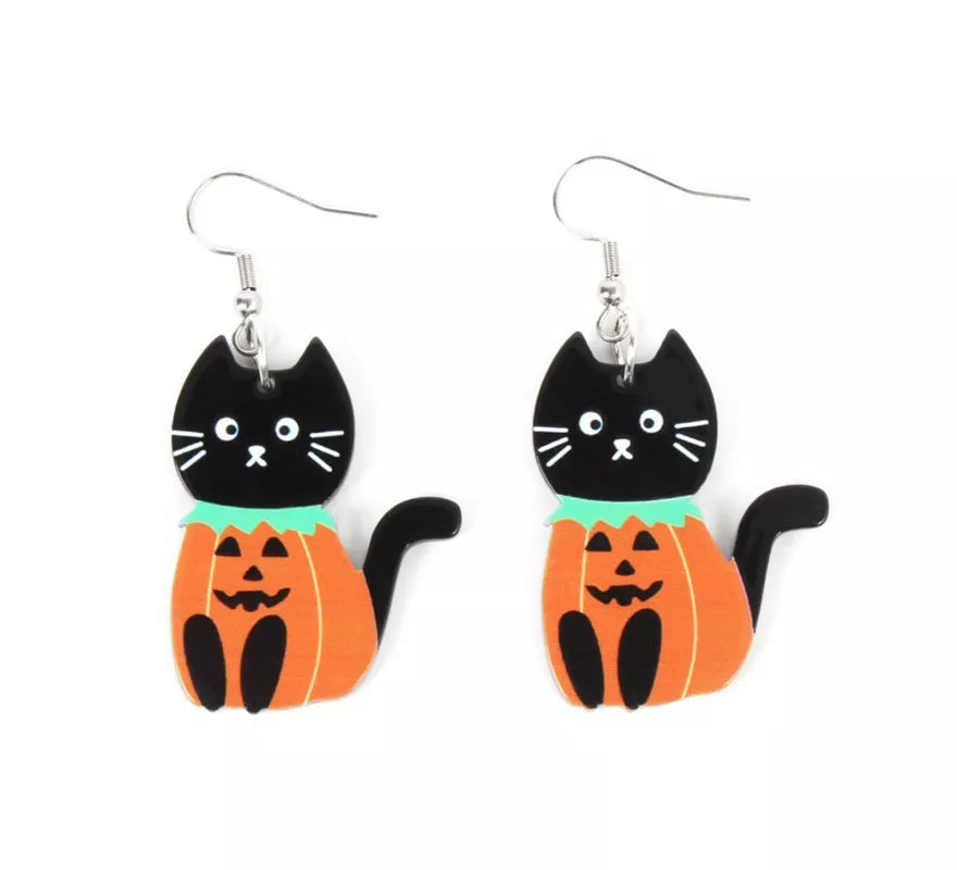 Translation missing: es.Pendientes de Gato Calabaza tierno