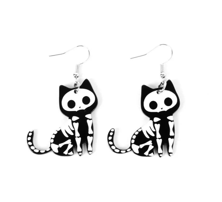 Translation missing: es.Pendientes de Gato Esqueleto tierno