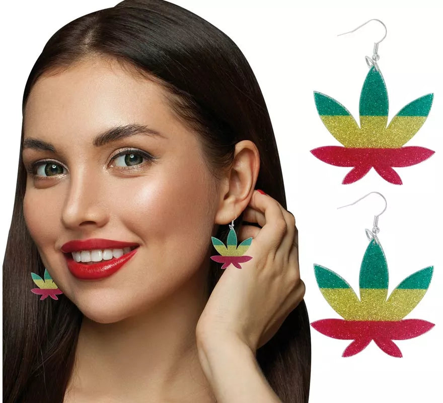 Translation missing: es.Pendientes de Hoja Marihuana