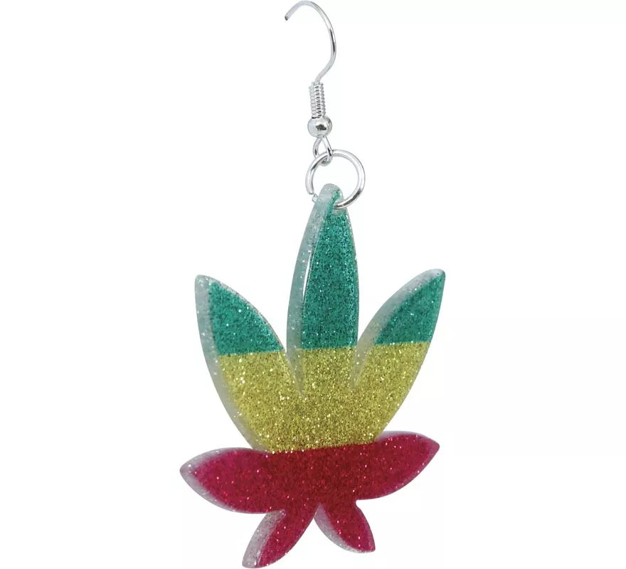 Pendientes de Hoja Marihuana