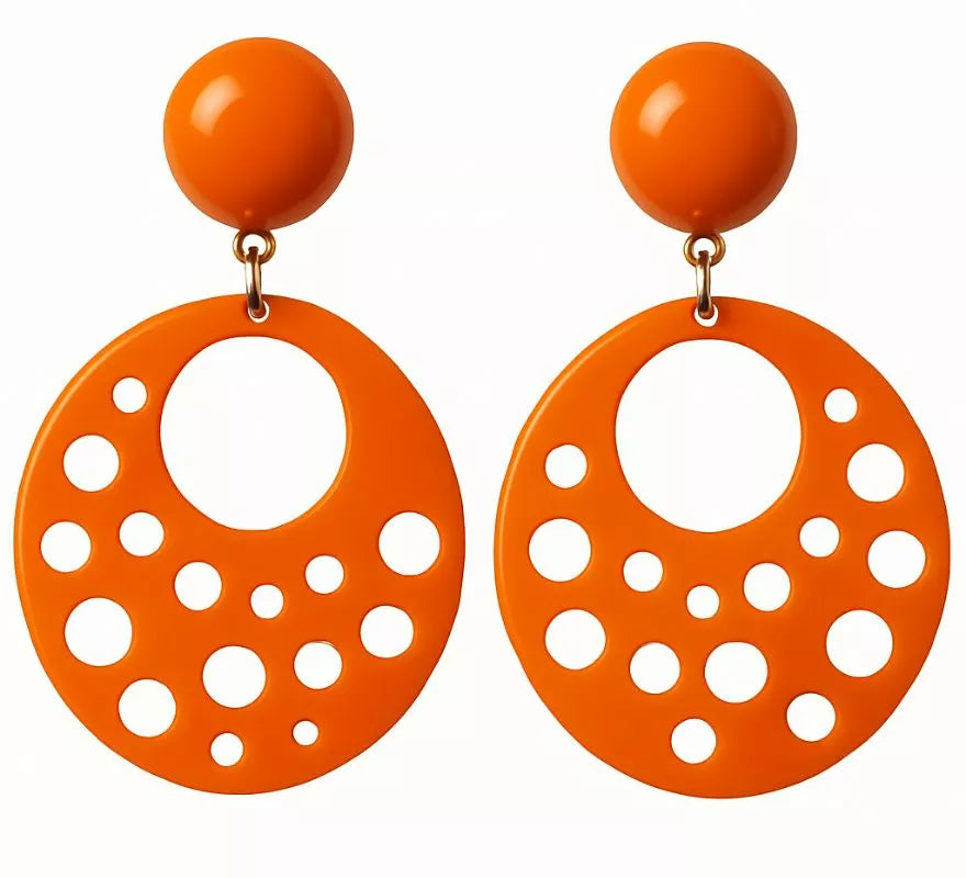 Translation missing: es.Pendientes Flamenca Circulares con agujeros de 10 cm en varios colores