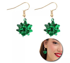 Pendientes Lazo Floral de Navidad de 2x2 cm en varios colores