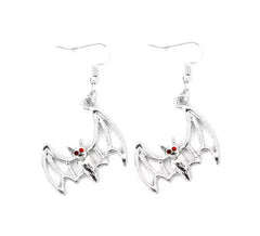 Pendientes Murciélagos ojos rojos