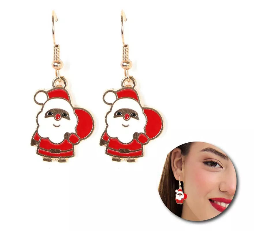 Translation missing: es.Pendientes Papa Noel con saco de 2x2 cm