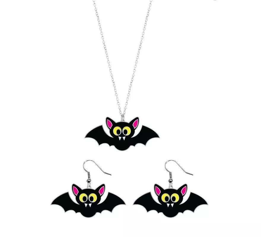 Pendientes y Collar de Murciélagos