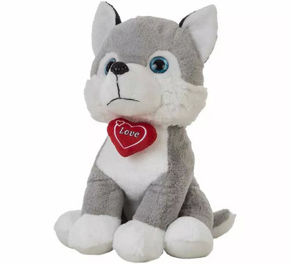 Perro Husky con Corazón en varios tamaños
