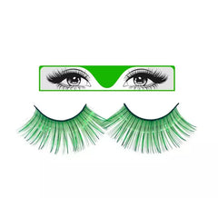 Pestañas verde plateado largas