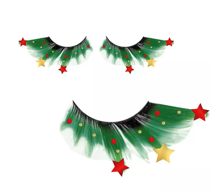 Translation missing: es.Pestañas verdes con Estrellas Navideñas