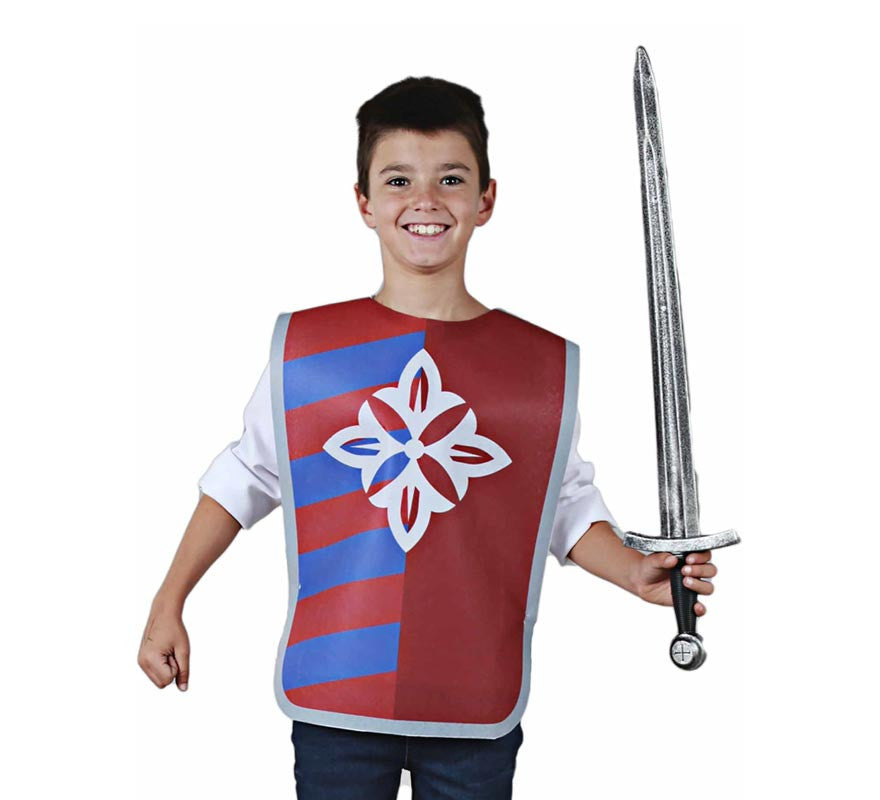 Translation missing: es.Peto Medieval Flor de Lis blanca para niño y adolescente