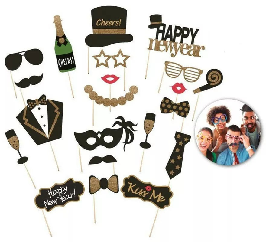 Translation missing: es.Photocall de Happy New Year de 21 piezas