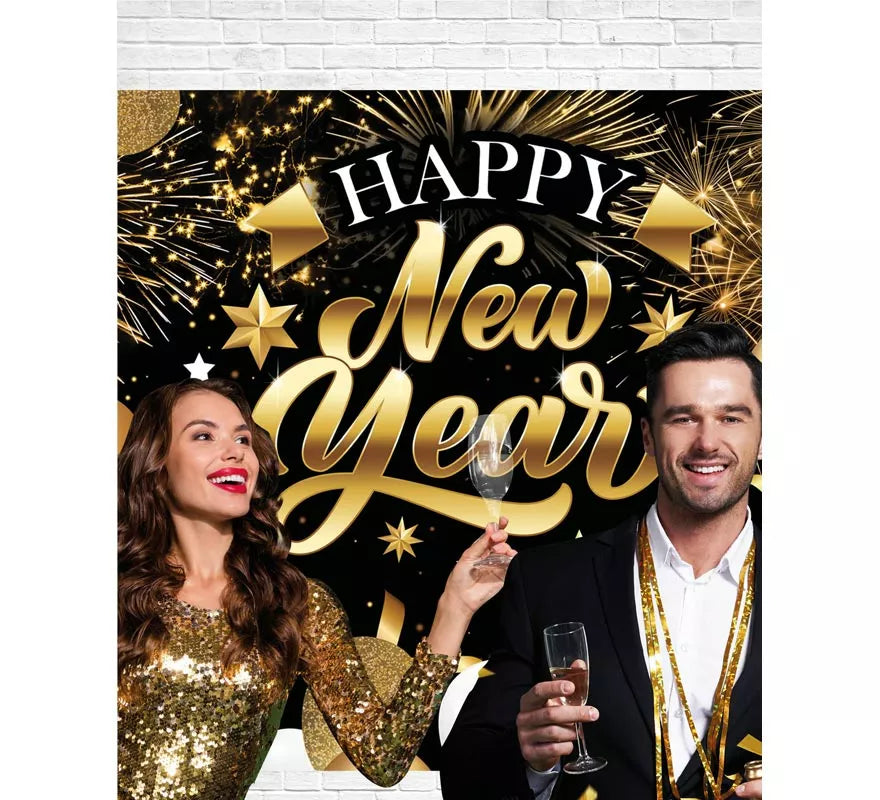 Translation missing: es.Photocall Happy New Year de 220x150 cm