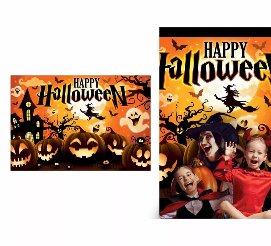 Translation missing: es.Photocall Party Happy Halloween de tela de 220x150 cm