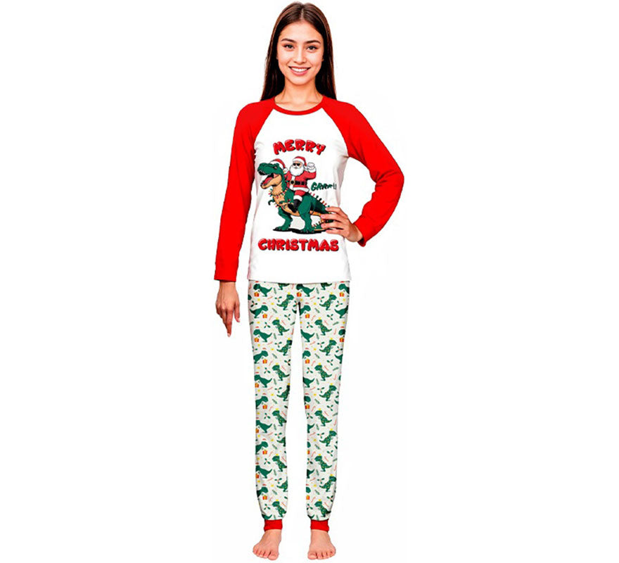 Translation missing: es.Pijama Navideño de Dino para adultos