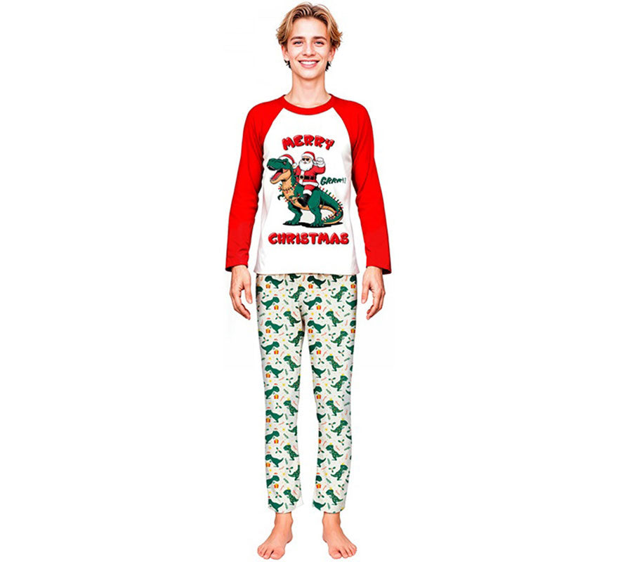 Translation missing: es.Pijama Navideño de Dino para adultos