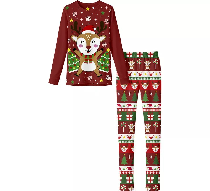 Translation missing: es.Pijama Navideño de Reno de 2 Piezas para hombre