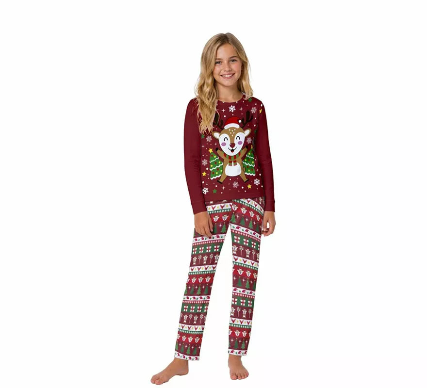 Translation missing: es.Pijama Navideño de Reno de 2 Piezas para niños