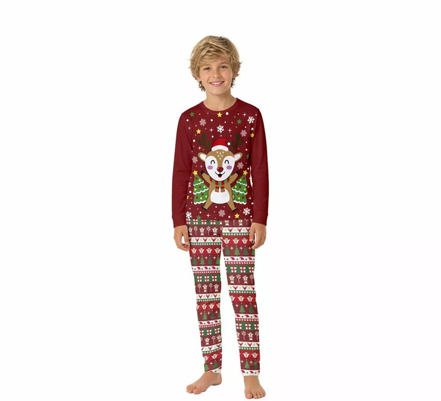 Translation missing: es.Pijama Navideño de Reno de 2 Piezas para niños