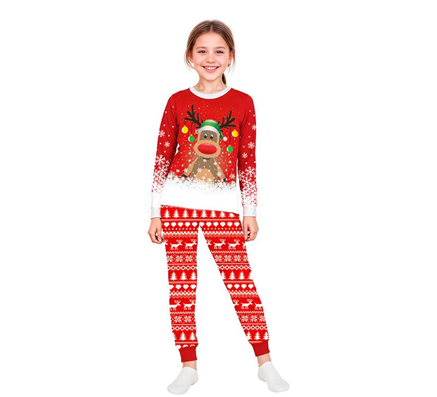 Translation missing: es.Pijama Navideño de Reno para niños