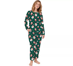 Pijama Navideño verde de 2 Piezas para mujer