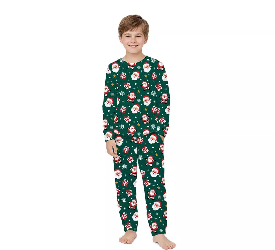 Translation missing: es.Pijama Navideño verde de 2 Piezas para niños