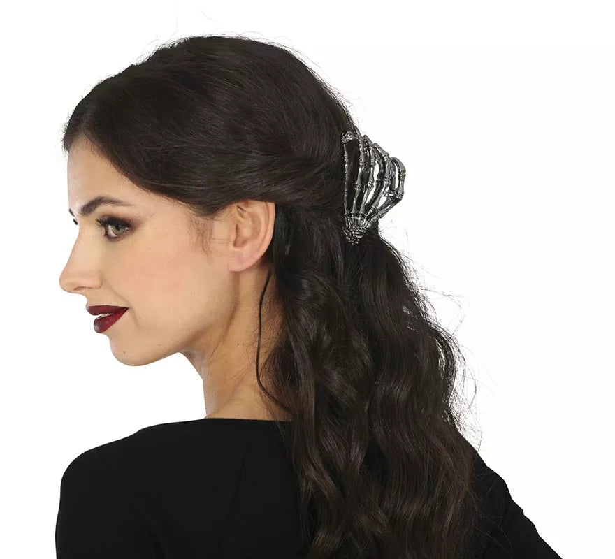 Translation missing: es.Pinza Mano Esqueleto Metal para el Pelo de 8,5 cm