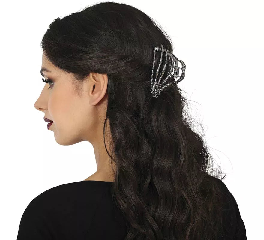 Translation missing: es.Pinza Mano Esqueleto Metal para el Pelo de 8,5 cm
