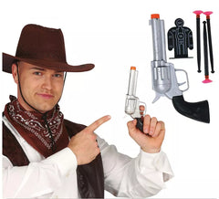 Pistola de Vaquero Plateada de 24 cm