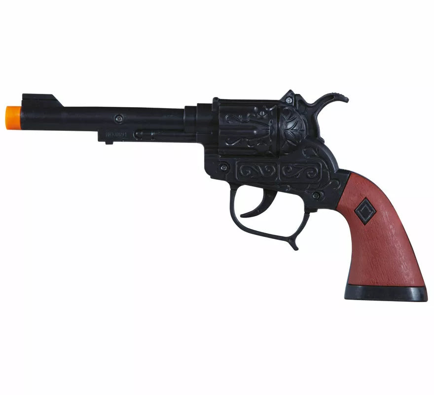 Translation missing: es.Pistola Negra de Vaquero Corta de 20 cm