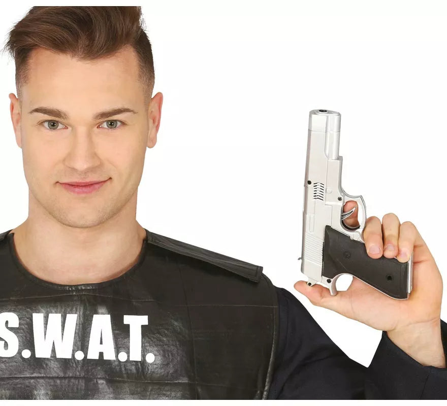 Translation missing: es.Pistola Plateada de 24 cm