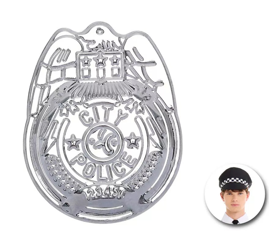 Translation missing: es.Placa de Policía City Police de metal