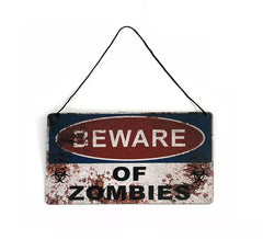 Placa Zombie colgante de 29x19 cm