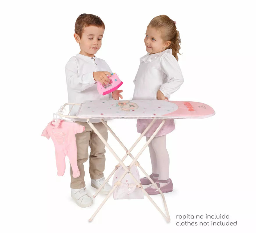 Planchador Plegable con Plancha y Perchas de Juguete