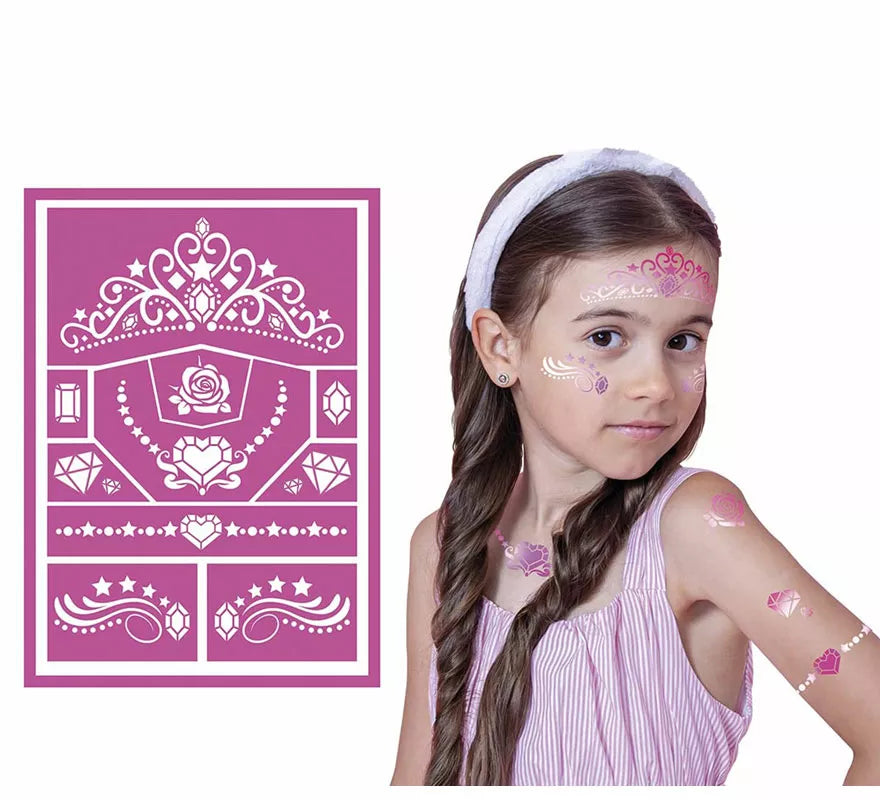 Translation missing: es.Plantilla de Maquillaje Princesa Infantil Rosa de 14x20 cm