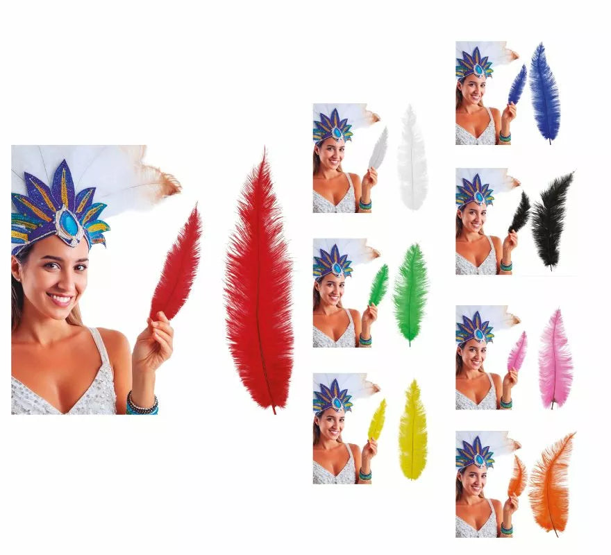 Translation missing: es.Pluma de Avestruz Grande en varios colores 40 cm
