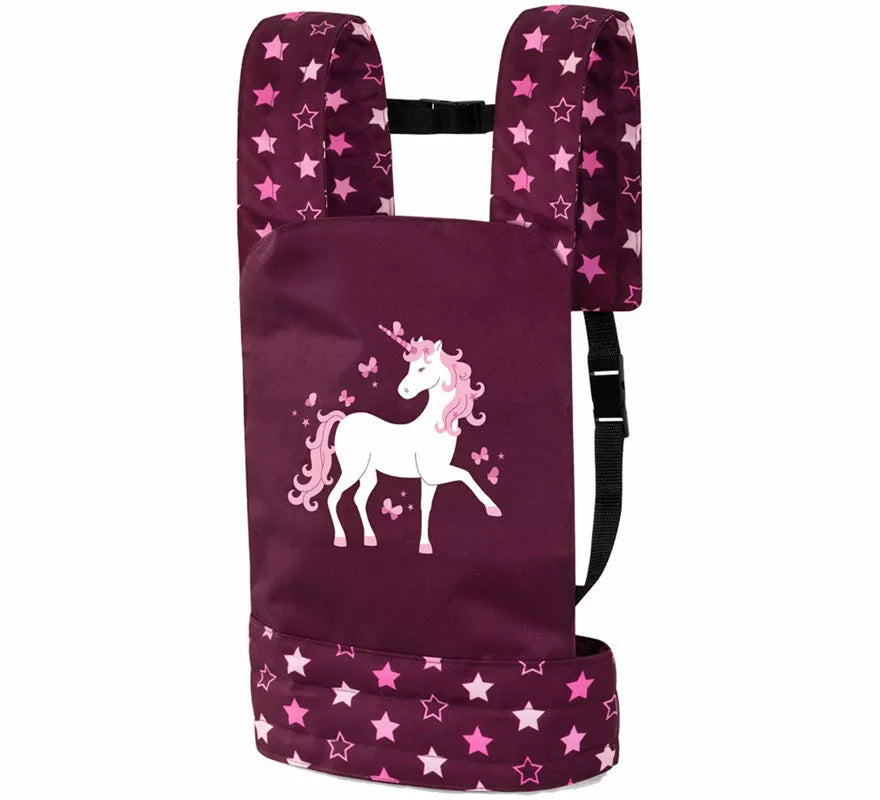 Translation missing: es.Portabebés de lujo de Unicornio rosa y morado para Muñecas