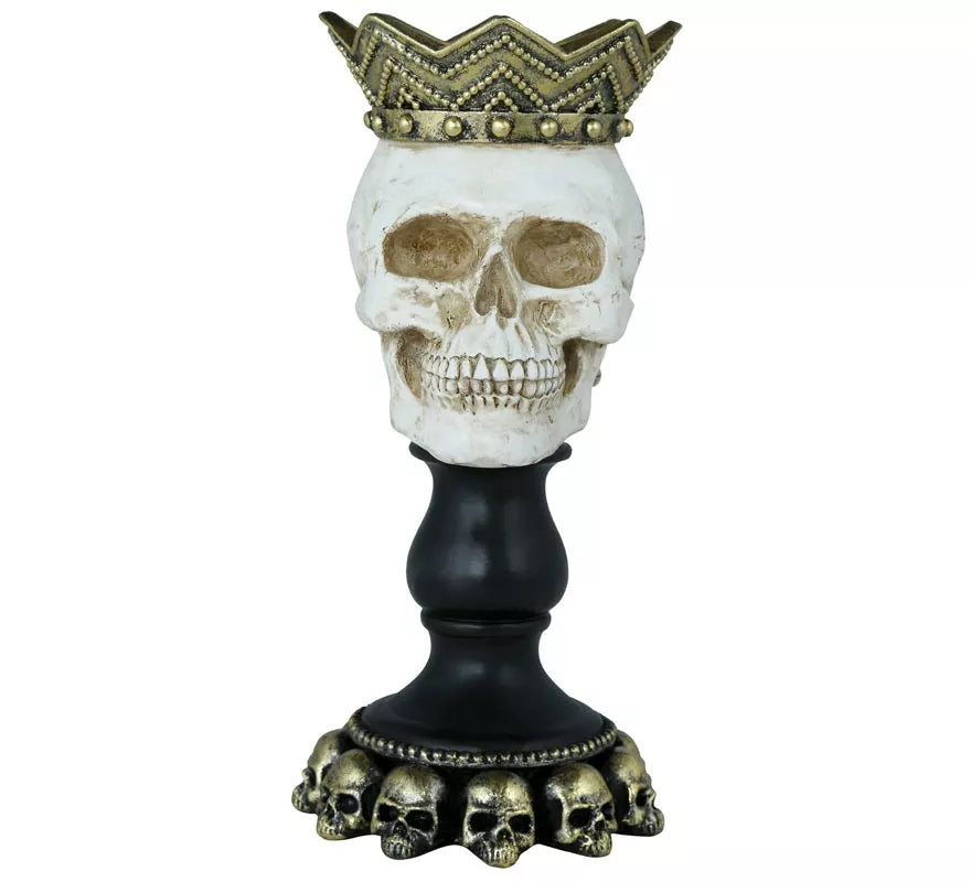 Translation missing: es.Portavela Calavera de Resina de 25x12 cm