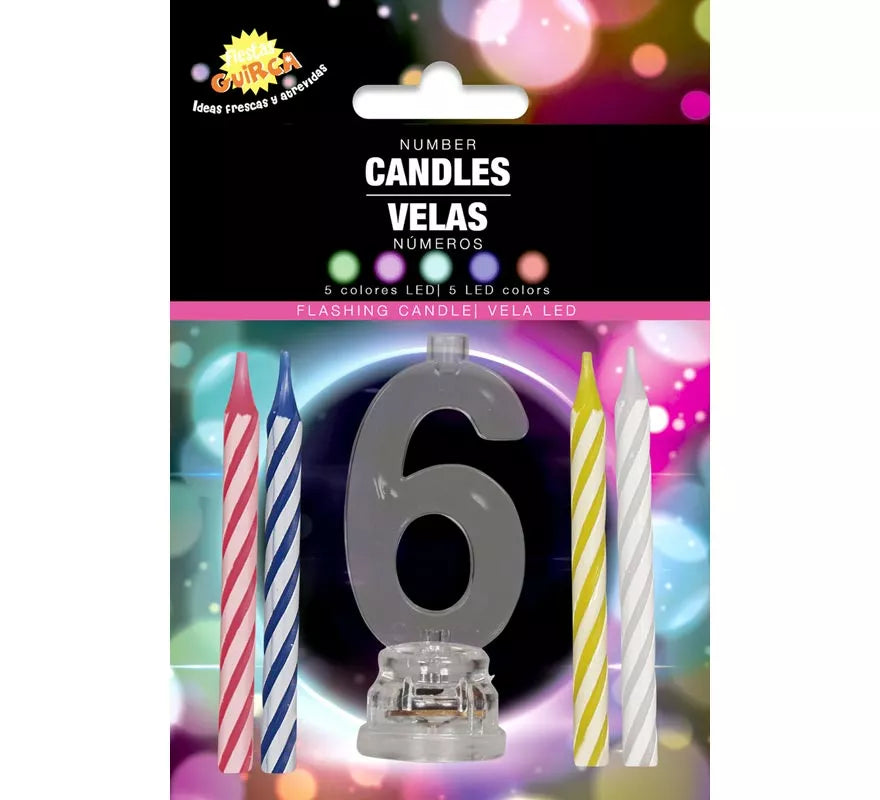 Translation missing: es.Portavela Led Nº 6 con 4 Velas, de 13 cm