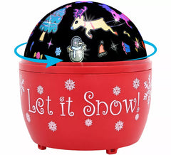 Proyector Led Giratorio Decorado Navidad 11,5x11,5x13 cm