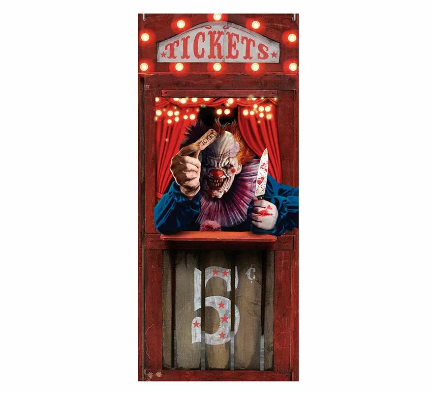 Puerta Circo del Horror Decorativa de 80X180 cm