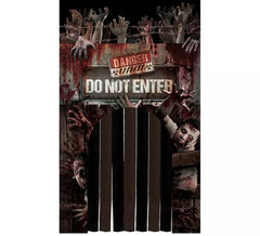 "Puerta con Cortina Zombies ""Danger"" de 145x240 cm"