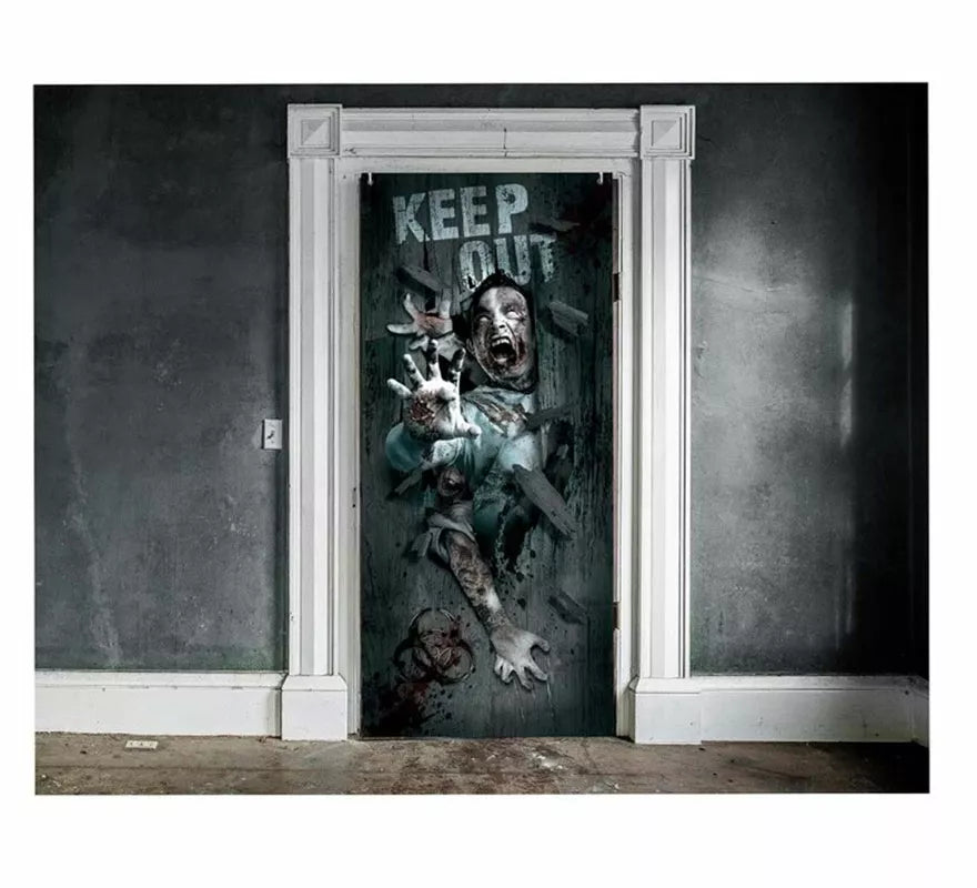 Puerta Zombie Attack Decorativa de 80 X 180 cm