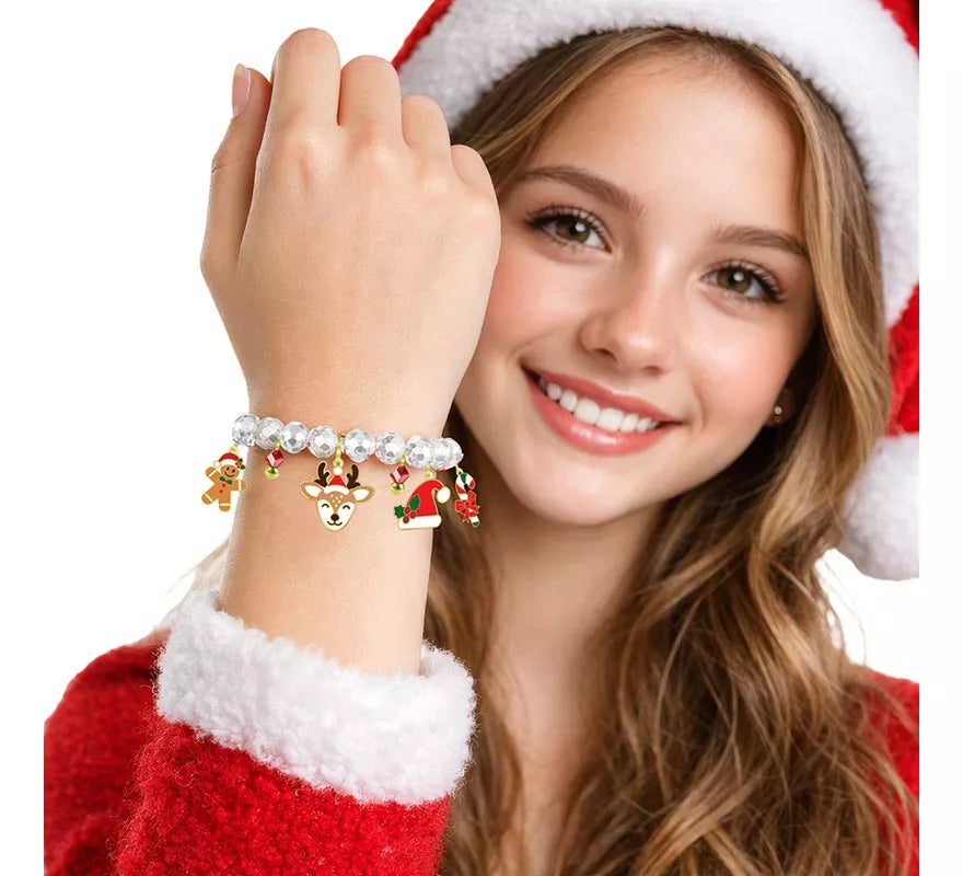 Translation missing: es.Pulsera blanca con Colgantes Navideños