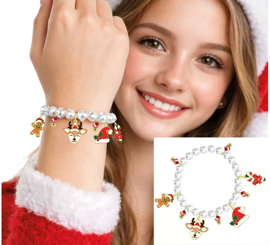 Translation missing: es.Pulsera blanca con Colgantes Navideños