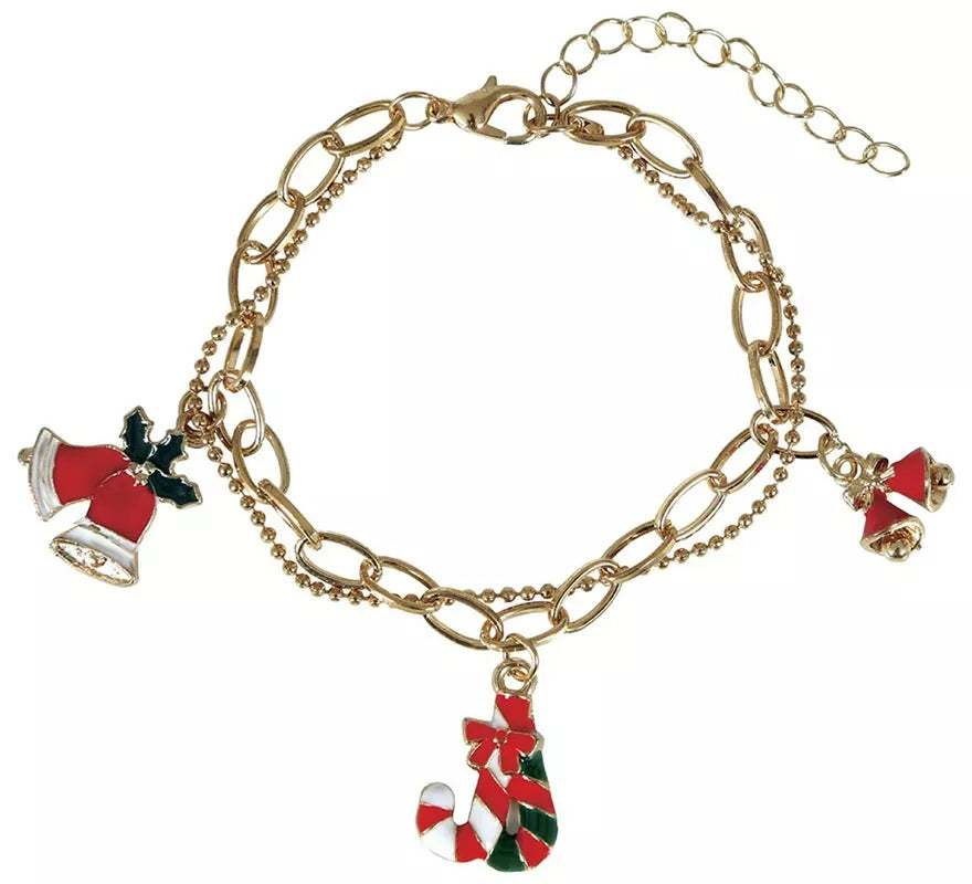 Translation missing: es.Pulsera Campanas y Bastón de Navidad