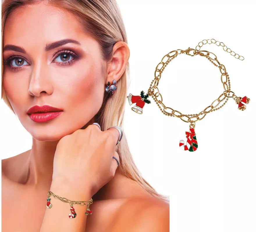 Translation missing: es.Pulsera Campanas y Bastón de Navidad