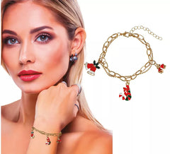 Pulsera Campanas y Bastón de Navidad