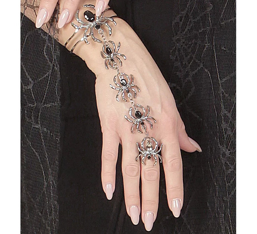 Pulsera con Anillo de Arañas