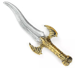 Puñal de Brujo dorado y gris de juguete de 40 cm