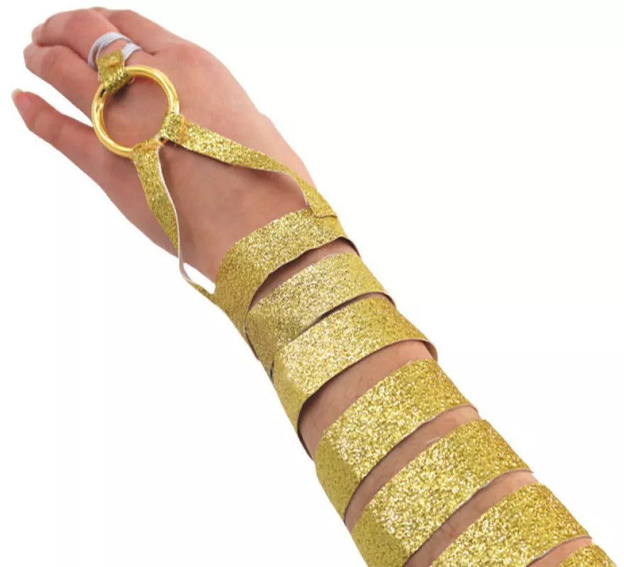 Puños Romanos dorados con anillo