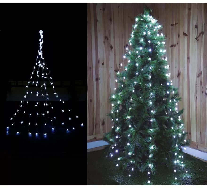Translation missing: es.Rama de 200 Led Estrellas cálidas con 8 funciones